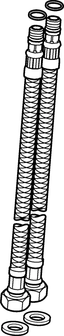 Hansa Esnek bağlantı hortumu, U=430, G3/8-M8x1 - 59913964