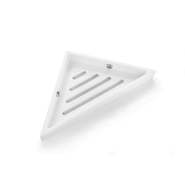 3SC BeMood White Duş Malzemelik, Köşe, 35xh4x18cm - Beyaz/Krom