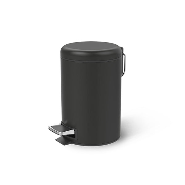 Decor Walther Te35 Çöp Kovası, Pedallı, 3lt, Ø17xh26cm - Mat Siyah