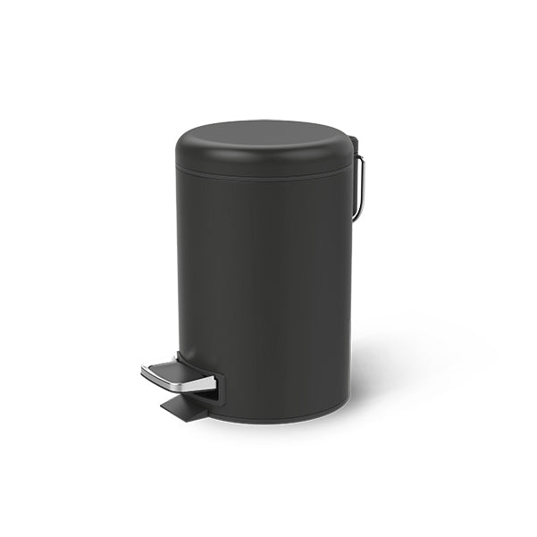 Decor Walther Te35 Çöp Kovası, Pedallı, 3lt, Ø17xh26cm - Mat Siyah