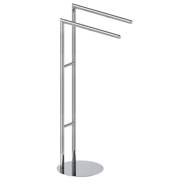 OMG Ayaklı Havluluk, İkili, Yuv.Dip, 42xh80x18cm - Krom
