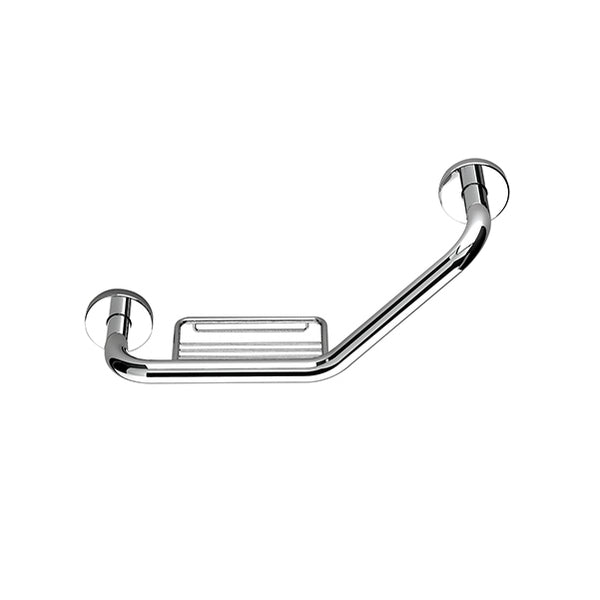 OMG Tutamak, Açılı, Sabunlk, Ø2.5,42xh21x12cm - Parlak Paslanmaz Çelik