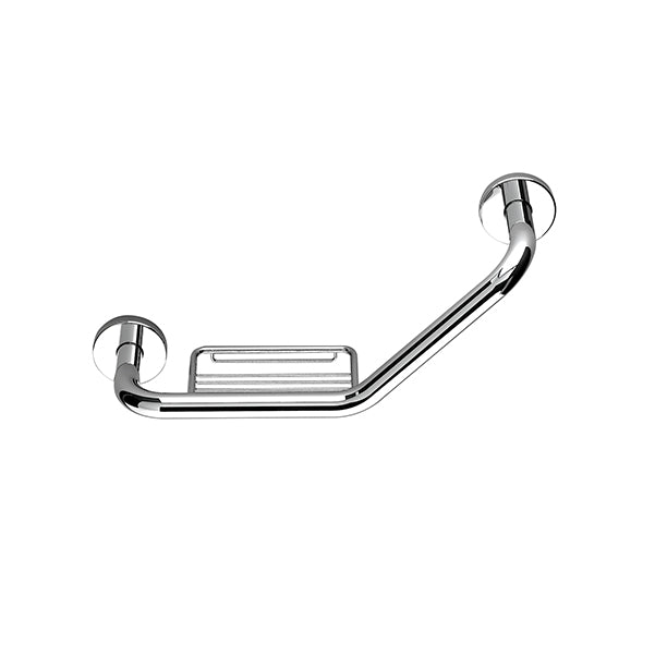 OMG Tutamak, Açılı, Sabunlk, Ø2.5,42xh21x12cm - Parlak Paslanmaz Çelik