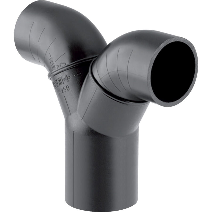 Adaptör conta için Geberit PE 90° çiftli bağlantı dirseği: d=75mm, d1=56mm, di=50mm