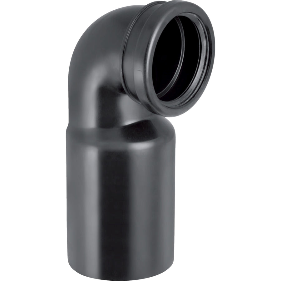 Asma klozet için Geberit PE 90° sifon dirseği, uzatmalı: d=110mm, d1=90mm