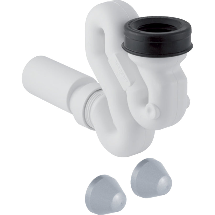 Pisuvar için Geberit helezon sifon, montaj aksesuarı ile, d50, yatay çıkış: d=50mm, alp beyazı