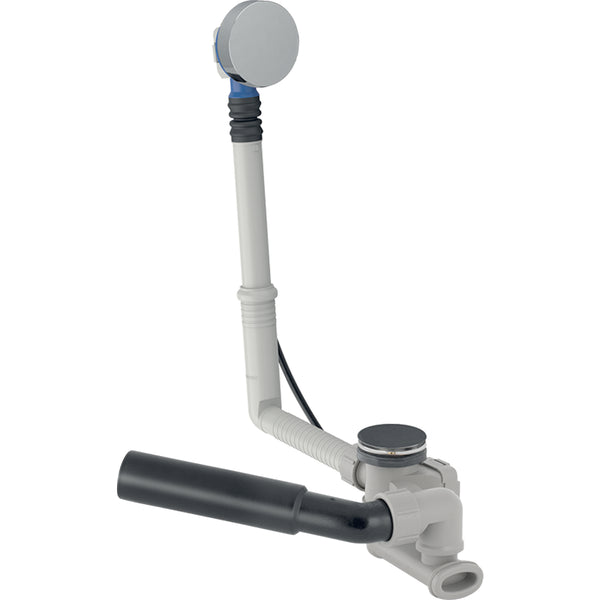 Geberit döner kumandalı küvet gideri, d52, 26 cm uzunluk, hazır montaj setli: krom / Parlak, d=40/50mm