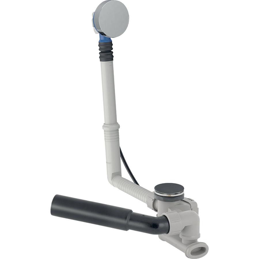 Geberit döner kumandalı küvet gideri, d52, 26 cm uzunluk, hazır montaj setli: krom / Parlak, d=40/50mm