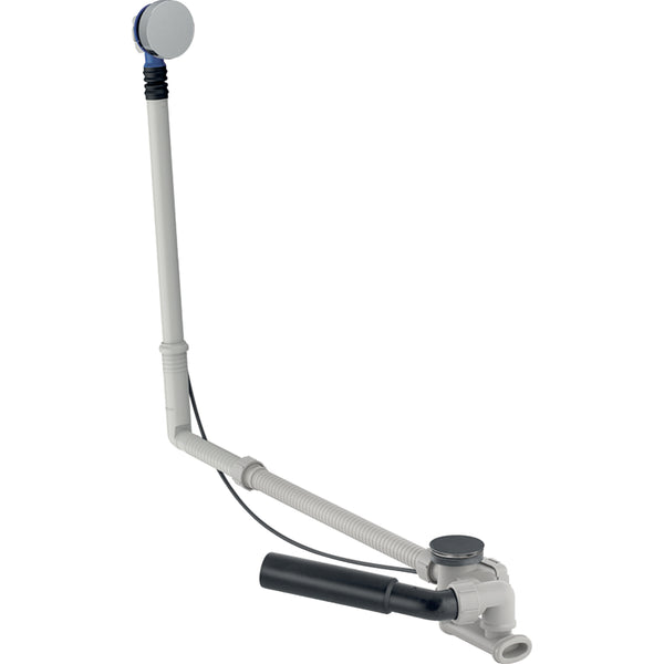 Geberit döner kumandalı küvet gideri, d52, 73 cm uzunluk, hazır montaj setli: krom / Parlak, d=40/50mm
