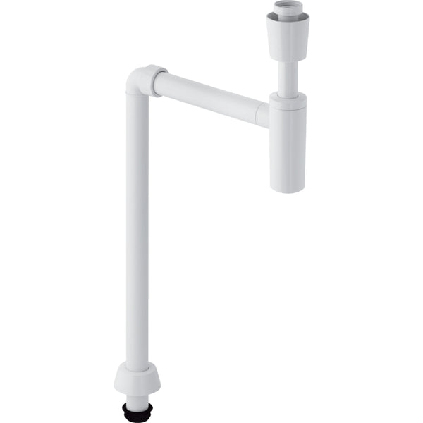 Geberit lavabo için sifon, valf rozeti ve manşetli, dikey çıkış: d=40mm, G=1 1/4″, alp beyazı