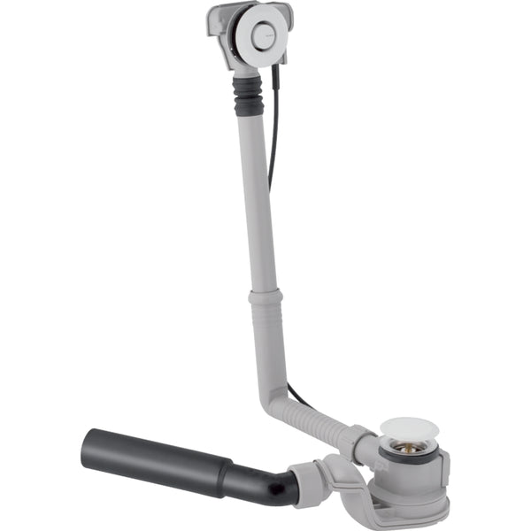 Geberit PushControl küvet gideri, basmalı, , d52, uzunluk 26 cm, hazır montaj seti ve sifon dirseği ile: krom / Parlak, d=40/50mm
