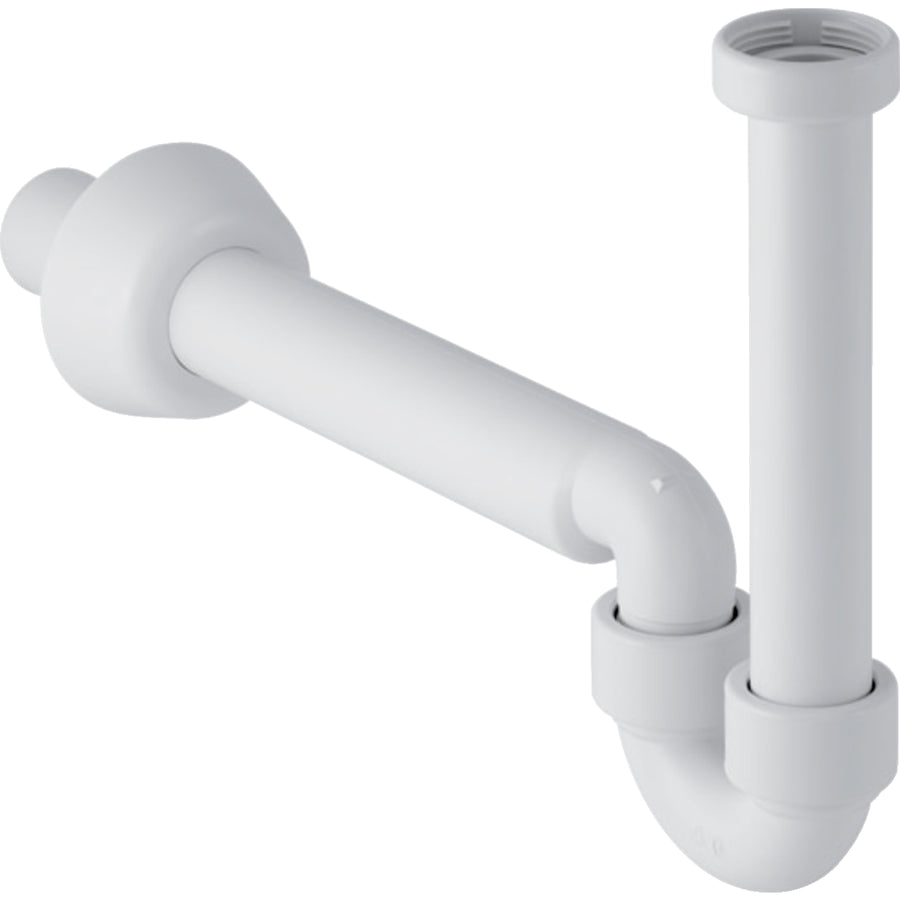 Lavabo ve bide için Geberit P tipi sifon, yatay çıkış: d=40mm, G=1 1/4″, alp beyazı