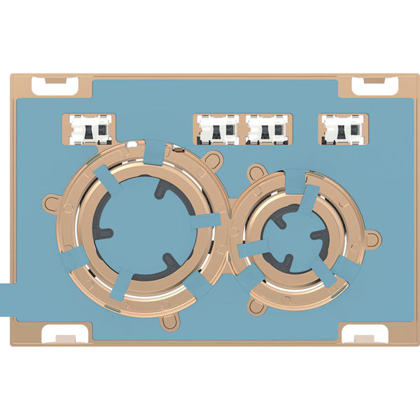 2 kademeli deşarj için Geberit Sigma50 yuvarlak kumanda kapağı, bronz metal rengi: Montaj plakası: bronz rengi / Fırçalanmış, temizliği kolay kaplama, Kapak, Tuş: müşteriye özel, Tasarım halkası: bronz rengi
