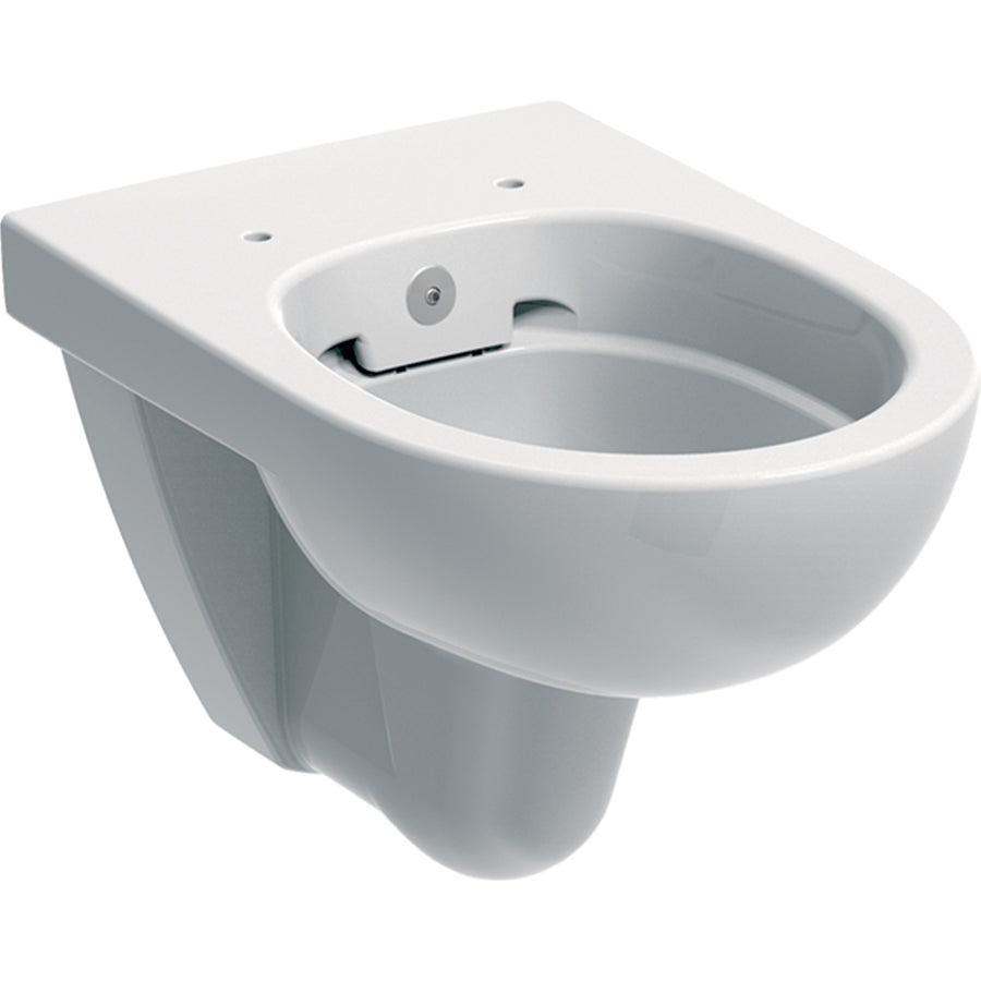 Geberit Selnova taharet fonksiyonlu asma klozet, alçak tip, Rimfree: beyaz