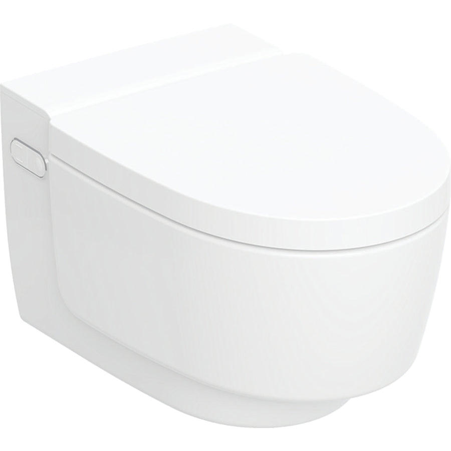 Geberit AquaClean Mera Classic asma akıllı klozet sistemi: Klozet seramiği: beyaz / KeraTect, Tasarım kapak: beyaz / Parlak