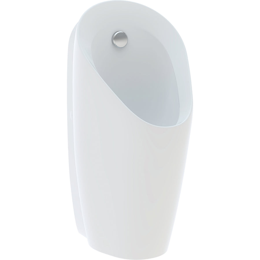 Geberit Preda pisuvar, gömme deşarj kontrolü için: T=37cm, Çıkış=Arkaya, Giriş=arka, vidalı, beyaz