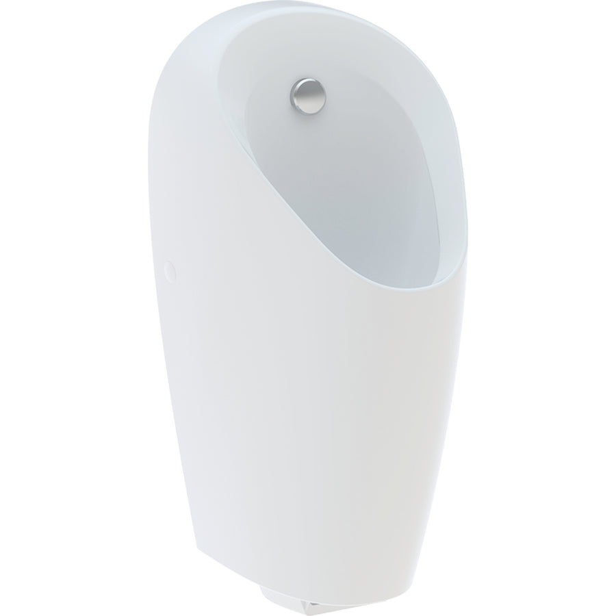 Geberit Selva pisuvar, entegre deşarj kontrollü, elektrikli: T=37cm, Çıkış=Arkaya, Giriş=Arka, beyaz