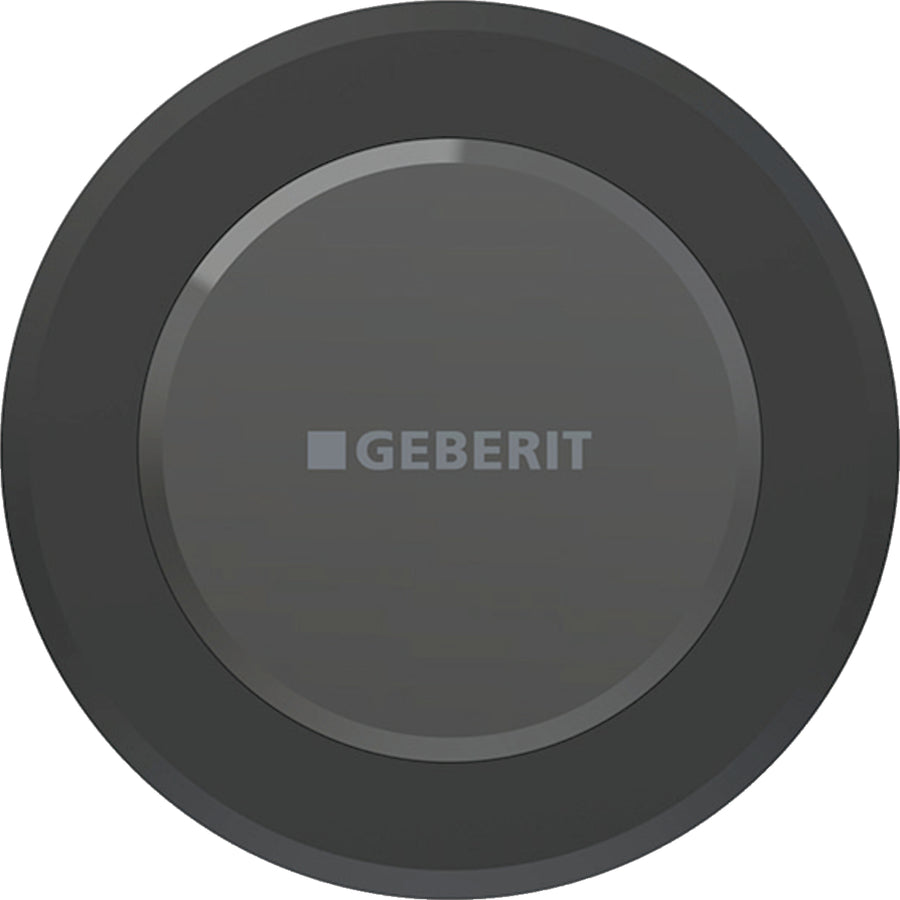 Elektronik deşarj tetiklemeli Geberit klozet deşarj kontrolü, elektrikli, Sigma 12 cm gömme rezervuar için, 2 kademeli deşarj, tip 10 kızılötesi düğmeli, round: mat siyah