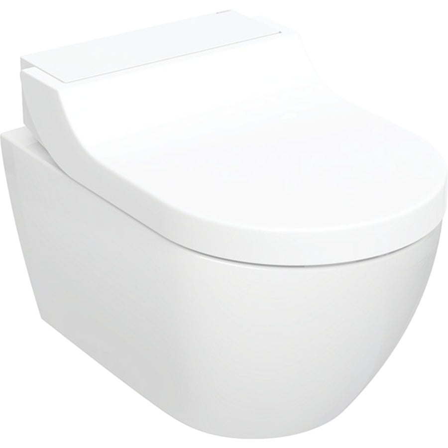 Geberit AquaClean Tuma Comfort asma komple klozet sistemi: Klozet seramiği: beyaz / KeraTect, Tasarım kapak: beyaz / Parlak
