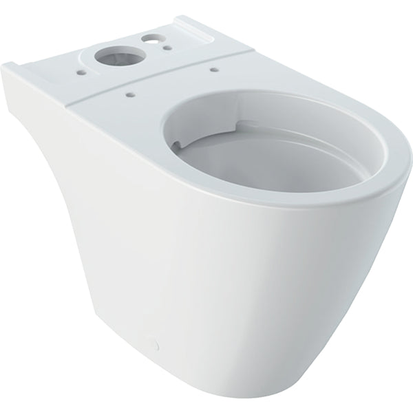 Geberit iCon sıva üstü rezervuar için yere oturan klozet, alçak tip, kapalı form, Rimfree: T=63.5cm, beyaz