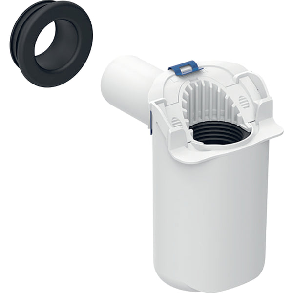 Lavabo için Geberit sifon, yer tasarruflu model, yatay çıkış: d=32mm, G=1 1/4″, alp beyazı