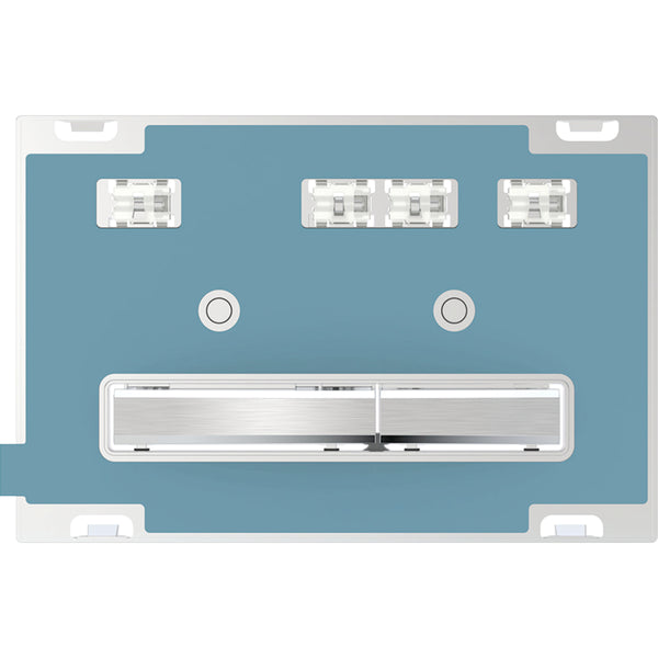 2 kademeli deşarj için Geberit Sigma50 kare kumanda kapağı, krom metal rengi: Montaj plakası: krom / Parlak, Kapak: müşteriye özel, Tuş: krom / Fırçalanmış, temizliği kolay kaplama