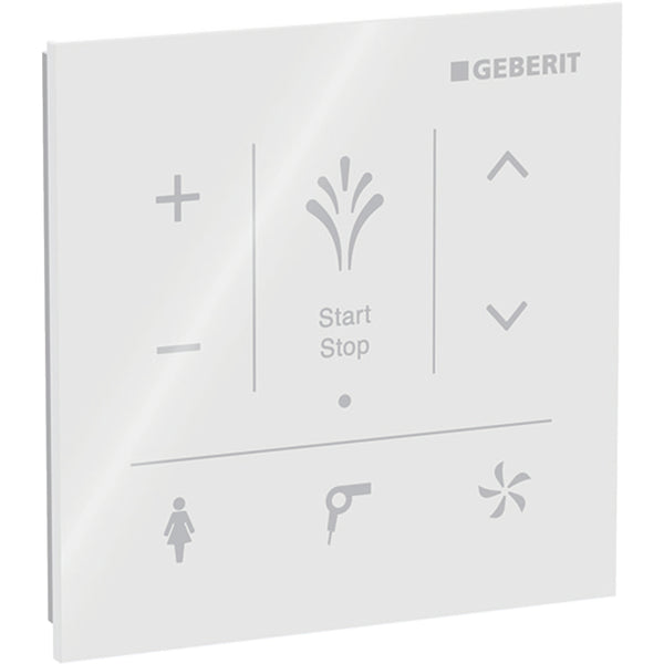 Geberit AquaClean için duvar tipi kumanda paneli: beyaz / Cam