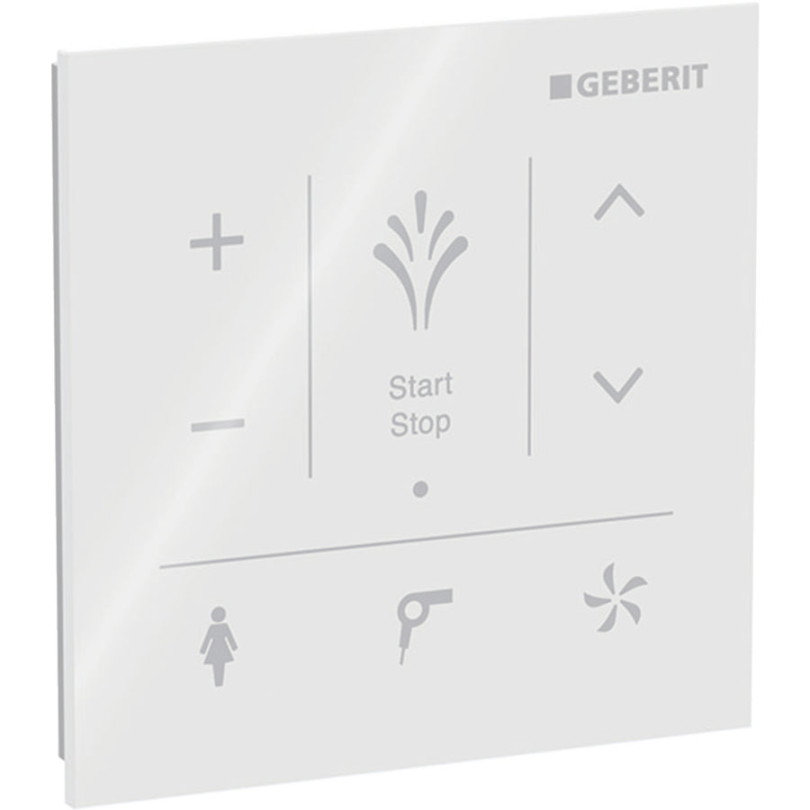 Geberit AquaClean için duvar tipi kumanda paneli: beyaz / Cam
