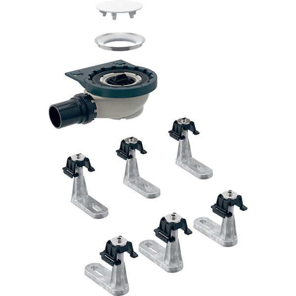 Geberit altı ayaklı duş gideri, Setaplano duş zemini için, sifon yüksekliği 50 mm
