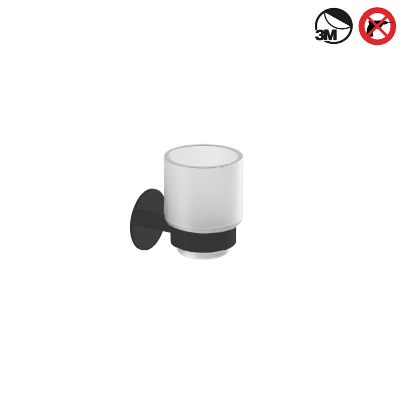 Decor Walther Basic Sk Diş Fırçalık, Yapışkanlı - Mat Siyah