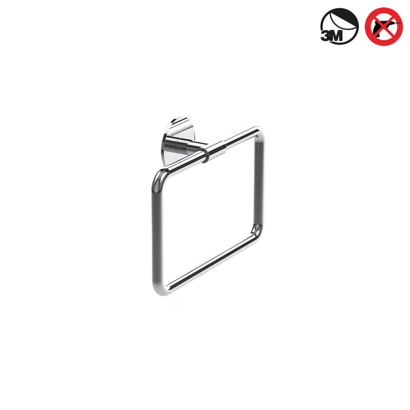 Decor Walther Basic Sk Havluluk Yuvarlak, 21.2cm, Yapışkanlı - Krom