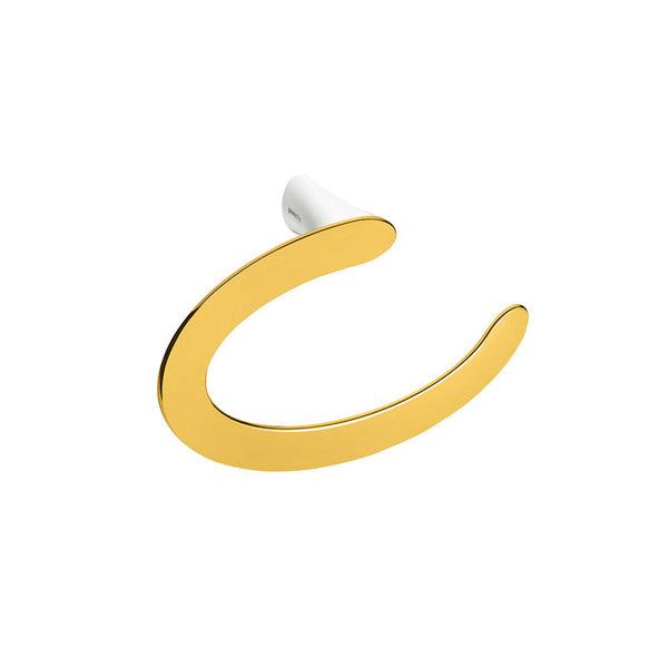 Pom d'Or Belle Havluluk, Yarı Açık, 25cm - Beyaz/Altın