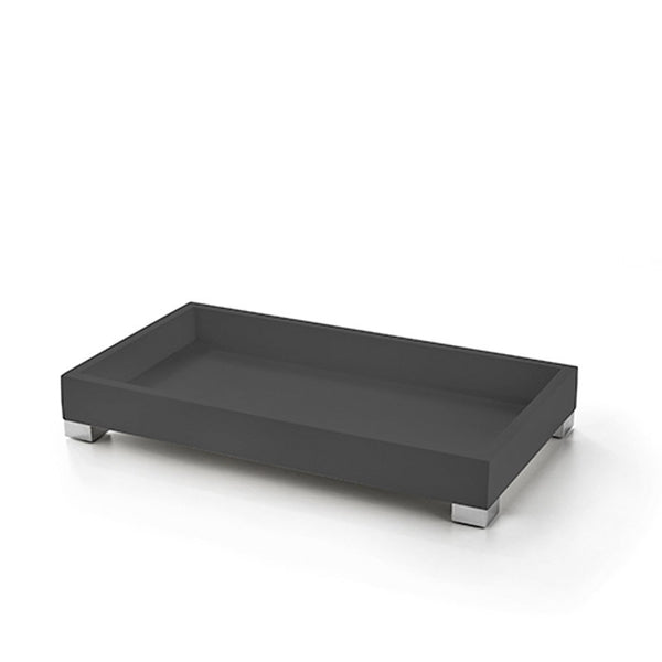3SC BeMood Deluxe Black Tepsi, Tezgah Üstü, 28xh4x15cm - Siyah/Krom