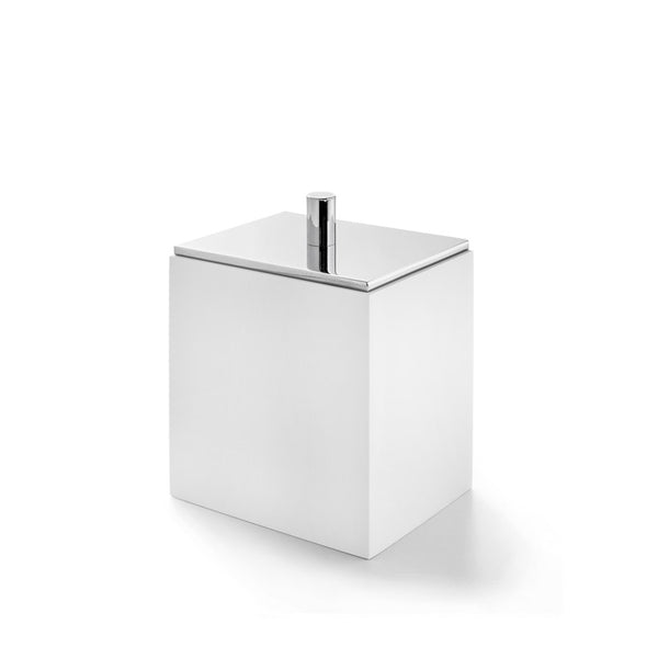 3SC BeMood White Pamukluk, Tezgah Üstü, 10xh12.5x8cm - Beyaz/Krom