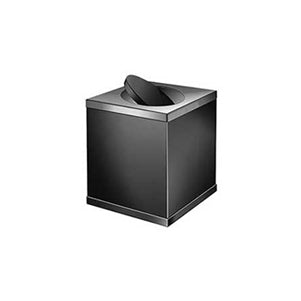 Windisch Black Çöp Kovası Kare, Sallanır Kapak - Siyah/Krom