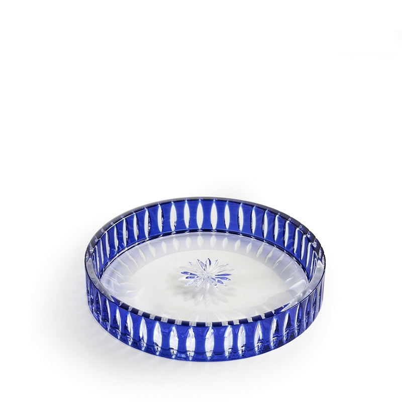 3SC Blue Sky Crystal Tepsi, Tezgah Üstü, Ø22xh2.5cm - Mavi