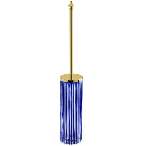 3SC Blue Sky Crystal Tuvalet Fırçalık, Yerden - Mavi/Altın