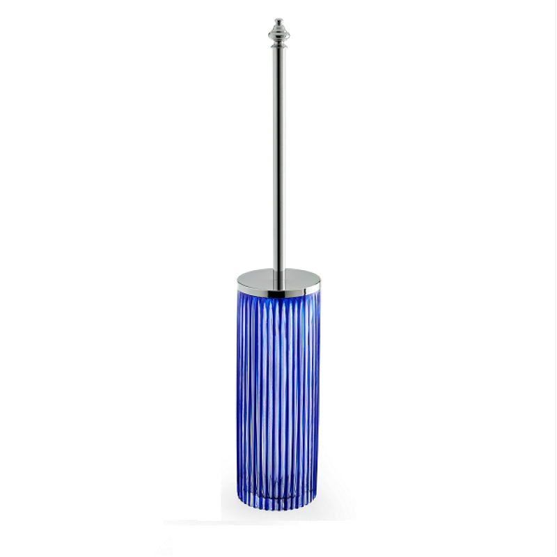 3SC Blue Sky Crystal Tuvalet Fırçalık, Yerden - Mavi/Krom