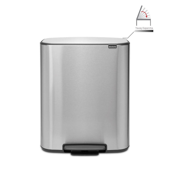 Brabantia Bo Çöp Kovası, Pedallı, 60lt - Paslanmaz Çelik