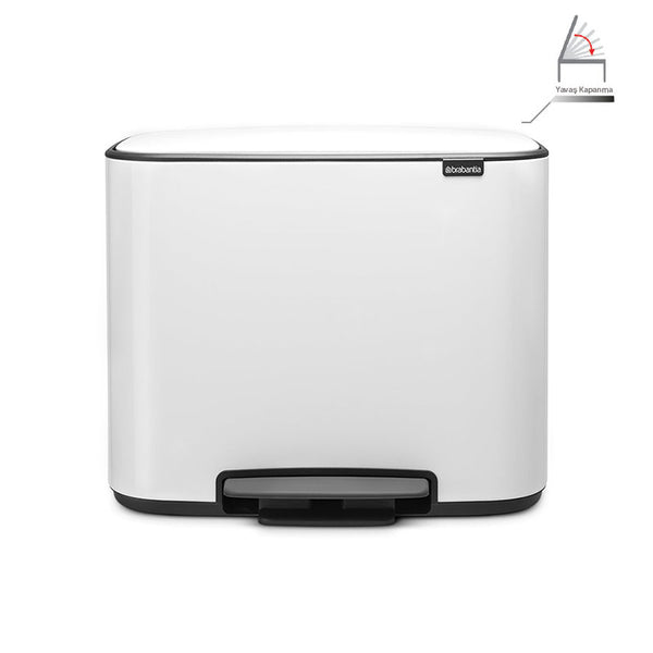 Brabantia Bo Çöp Kovası, Pedallı, 36lt - Beyaz