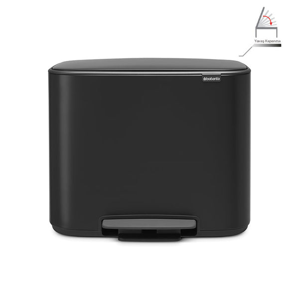 Brabantia Bo Çöp Kovası, Pedallı, 36lt - Mat Siyah