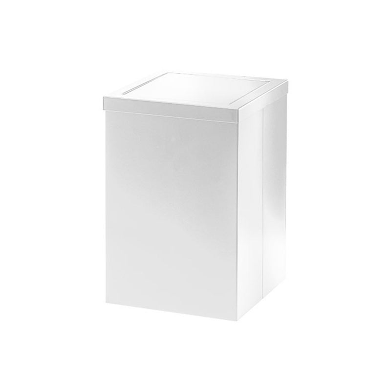 Decor Walther Çöp Kovası Sallanır Kapak, Kare, 12lt - Mat Beyaz