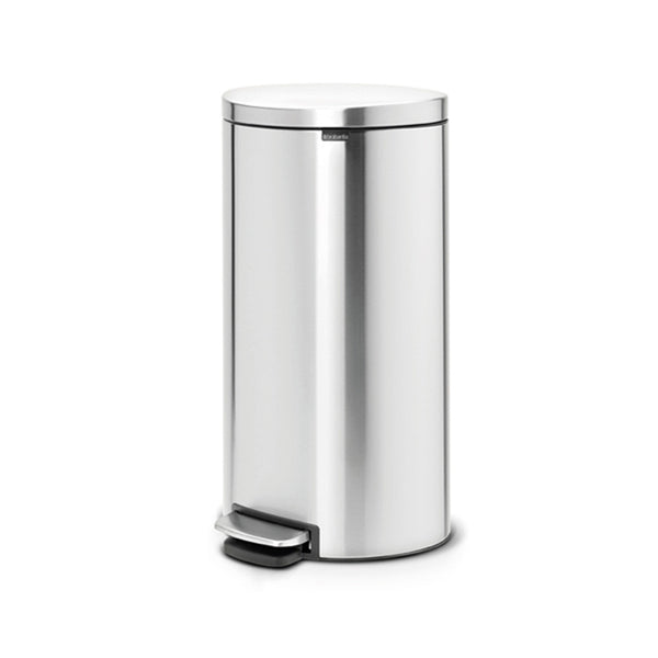 Brabantia Çöp Kovası Pedallı, Flatback, Anti Parmak İzi, 30lt - Paslanmaz Çelik