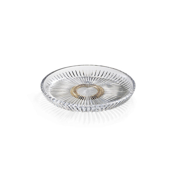 3SC Elegance Tepsi, Oval - ŞeffafCam/Altın