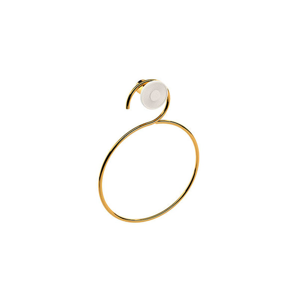 Pom d'Or Equilibrium Havluluk, Yuvarlak, 25.5cm - MatBeyaz/Altın