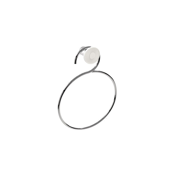 Pom d'Or Equilibrium Havluluk, Yuvarlak, 25.5cm - MatBeyaz/Krom