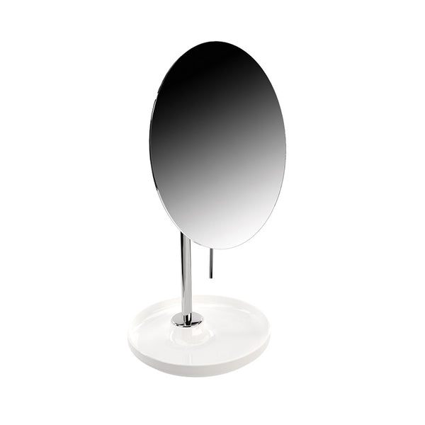Pom d'Or Equilibrium Makyaj Aynası, Tezgah Üstü, 5x - MatBeyaz/Krom