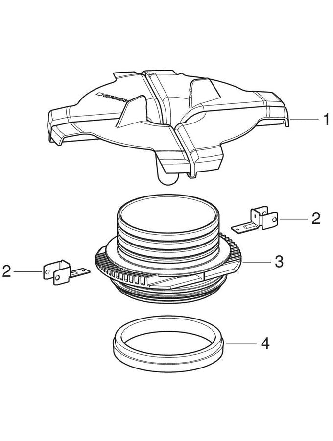 Geberit Pluvia emergency roof outlets for base units — Geberit resmî montaj çizimi