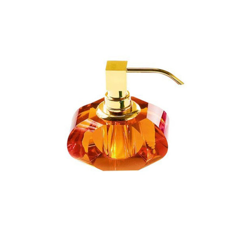 Decor Walther Kristall Sıvı Sabunluk, Tezgah Üstü - Altın/Amber