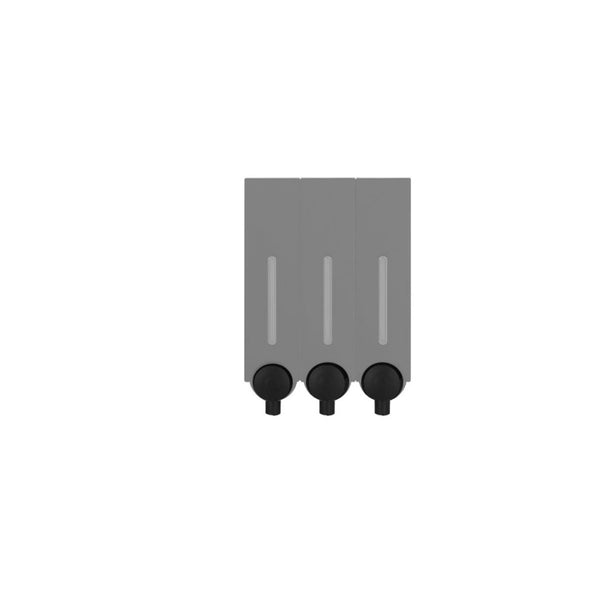 OMG Sıvı Sabunluk, Üçlü, ABS, 0.25ltx3 - Gri